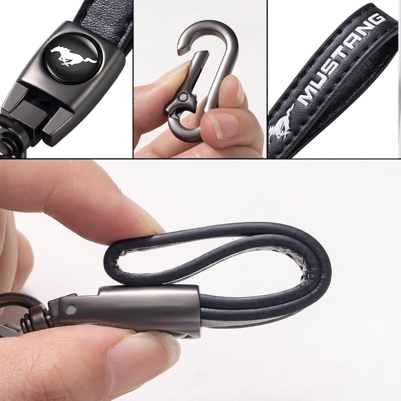 DSVI Leather Car Keychain Keyring for Baseball Fans, Car Key Fob Holder Keychain Lanyard for Baseball Fans - Image 2